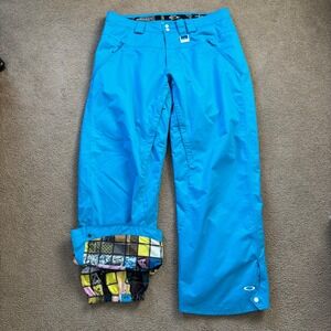 Oakley Loose Fit Snowboard Ski Pants Men's 2XL Aqua Blue Baggy Gorpcore